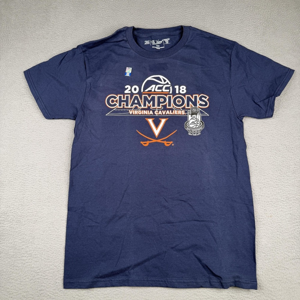 Virginia Cavaliers Shirt Mens Medium Blue NCAA Basketball The Victory ACC Champs